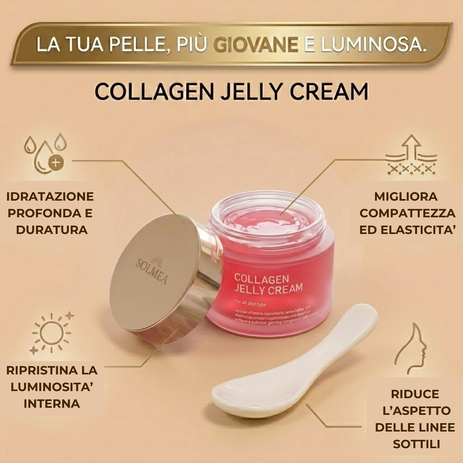 Crema Gel Viso al Collagene e Niacinamide (100 ml)