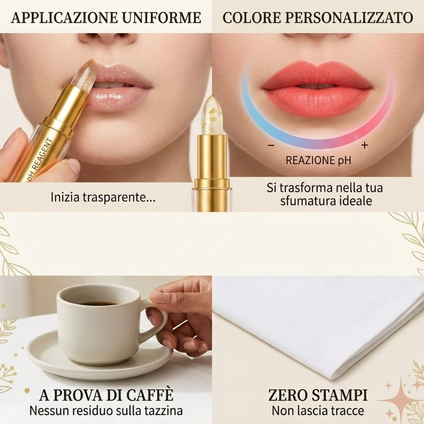Rossetto che si adatta al pH delle tue labbra